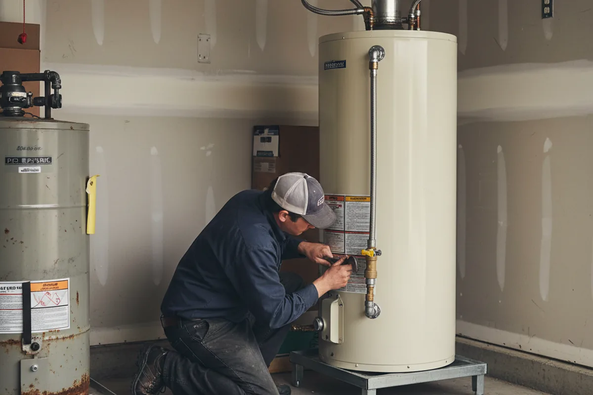 Water heater and shutoff valve replacement in Jensen Beach
